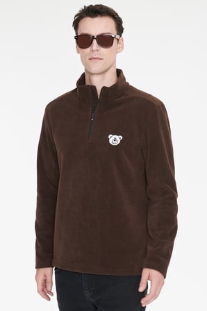 Anti-Pilling Tüylenme Yapmayan Soğuk Geçirmez Standart Fit Bato Yaka Sweatshirt Polar