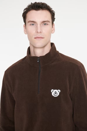 Anti-Pilling Tüylenme Yapmayan Soğuk Geçirmez Standart Fit Bato Yaka Sweatshirt Polar