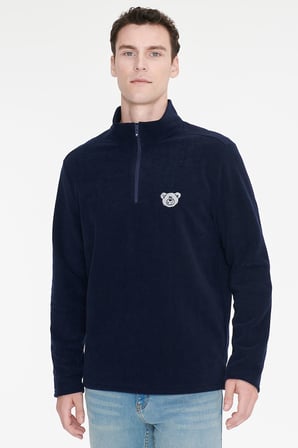 Anti-Pilling Tüylenme Yapmayan Soğuk Geçirmez Standart Fit Bato Yaka Sweatshirt Polar