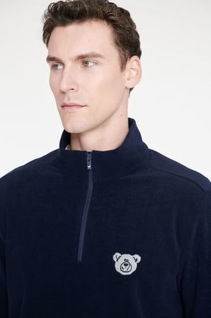 Anti-Pilling Tüylenme Yapmayan Soğuk Geçirmez Standart Fit Bato Yaka Sweatshirt Polar