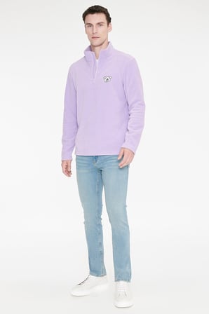 Anti-Pilling Tüylenme Yapmayan Soğuk Geçirmez Standart Fit Bato Yaka Sweatshirt Polar