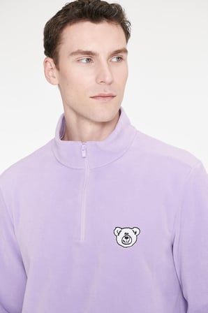 Anti-Pilling Tüylenme Yapmayan Soğuk Geçirmez Standart Fit Bato Yaka Sweatshirt Polar