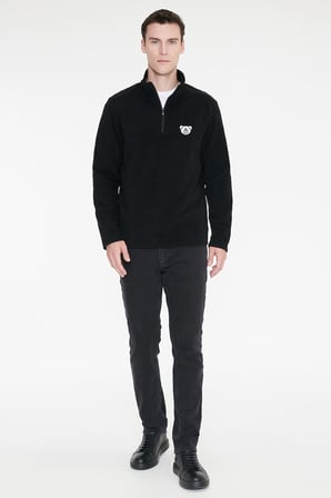 Anti-Pilling Tüylenme Yapmayan Soğuk Geçirmez Standart Fit Bato Yaka Sweatshirt Polar