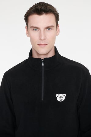 Anti-Pilling Tüylenme Yapmayan Soğuk Geçirmez Standart Fit Bato Yaka Sweatshirt Polar
