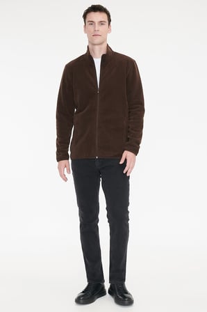 Anti-Pilling Tüylenme Yapmayan Standart Fit Bato Yaka Sweatshirt Polar Ceket