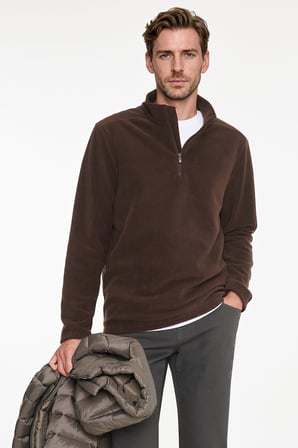 Anti-Pilling Tüylenme Yapmayan Standart Fit Dik Yaka Polar Sweatshirt