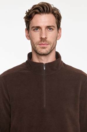 Anti-Pilling Tüylenme Yapmayan Standart Fit Dik Yaka Polar Sweatshirt