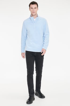 Anti-Pilling Tüylenme Yapmayan Standart Fit Dik Yaka Polar Sweatshirt