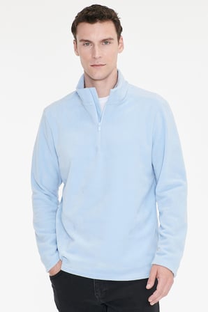 Anti-Pilling Tüylenme Yapmayan Standart Fit Dik Yaka Polar Sweatshirt