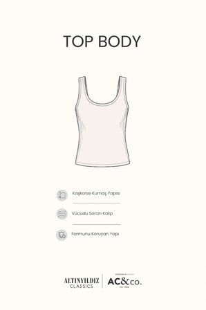 Pamuklu Kaşkorse Yumuşak Dokulu Slim Fit Dar Kesim Bisiklet Yaka Esnek Body