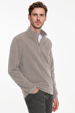 Anti-Pilling Tüylenme Yapmayan Standart Fit Dik Yaka Polar Sweatshirt