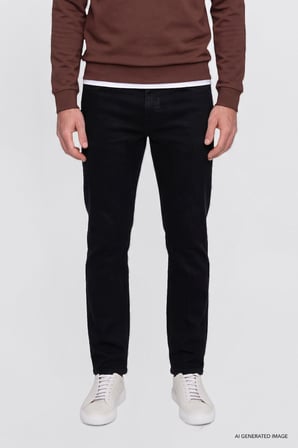 Pamuklu Tapered Fit 5 Cepli Esnek Jean Kot Denim Pantolon