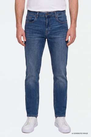 Pamuklu Comfort Fit Rahat Kesim 5 Cepli Esnek Rahat Jean Kot Denim Pantolon