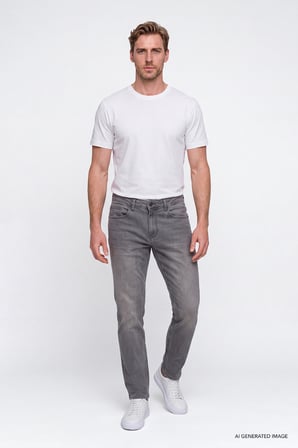 Pamuklu Comfort Fit Rahat Kesim 5 Cepli Esnek Rahat Jean Kot Denim Pantolon