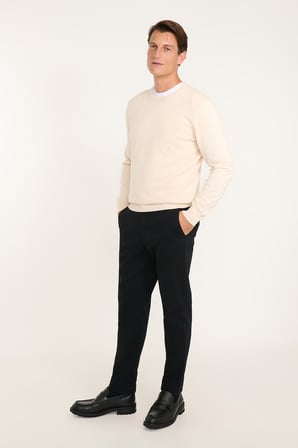 Pamuklu Tapered Fit Yan Cepli Diagonal Desenli Esnek Casual Pantolon