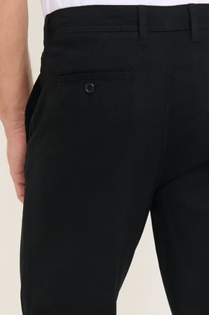 Pamuklu Tapered Fit Yan Cepli Diagonal Desenli Esnek Casual Pantolon