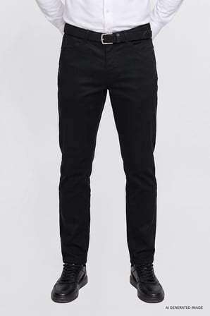 Pamuklu Tapered Fit 5 Cepli Diagonal Desenli Esnek Chino Pantolon