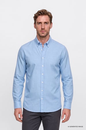 Pamuklu Yumuşak Dokulu Flanel Slim Fit Dar Kesim Düğmeli Yaka Gömlek