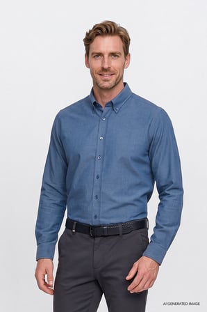 Pamuklu Yumuşak Dokulu Flanel Slim Fit Dar Kesim Düğmeli Yaka Gömlek