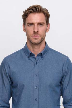 Pamuklu Yumuşak Dokulu Flanel Slim Fit Dar Kesim Düğmeli Yaka Gömlek