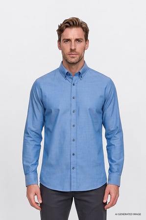 Pamuklu Yumuşak Dokulu Flanel Slim Fit Dar Kesim Düğmeli Yaka Gömlek