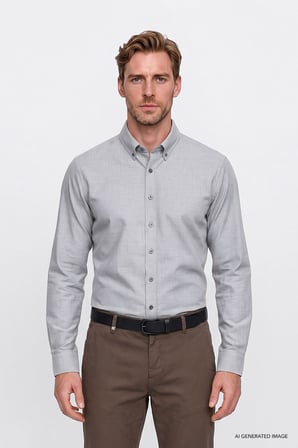 Pamuklu Yumuşak Dokulu Flanel Slim Fit Dar Kesim Düğmeli Yaka Gömlek
