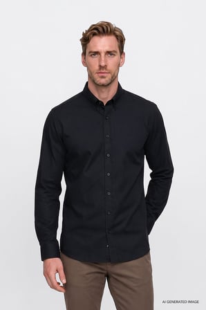 Pamuklu Yumuşak Dokulu Flanel Slim Fit Dar Kesim Düğmeli Yaka Gömlek