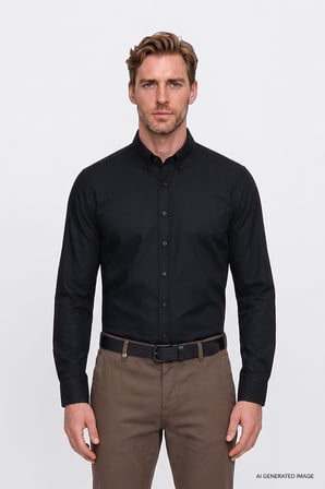 Pamuklu Yumuşak Dokulu Flanel Slim Fit Dar Kesim Düğmeli Yaka Gömlek