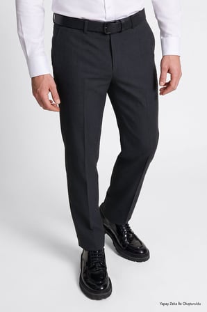 Slim Fit Dar Kesim Klasik Yan Cep Pantolon
