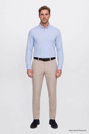 Slim Fit Dar Kesim Klasik Yan Cep Pantolon