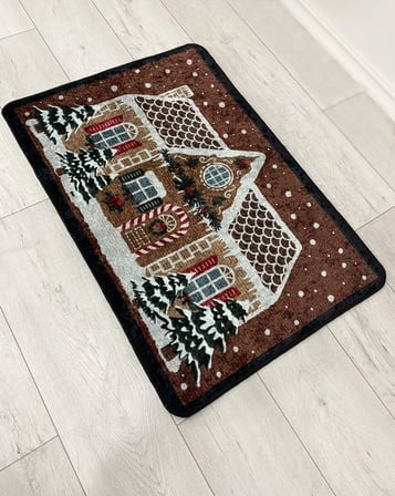 Yılbaşı Temalı Kapıönü Ağaç Altı Paspası (60x90)