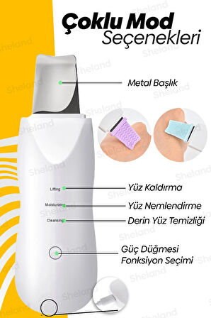 Sheland Ultrasonik Yüz Spatulası Siyah Nokta Giderici - Garantili.