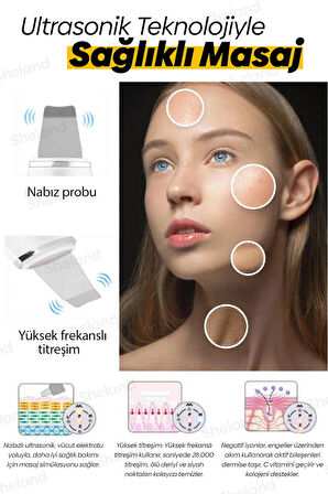 Sheland Ultrasonik Yüz Spatulası Siyah Nokta Giderici - Garantili.