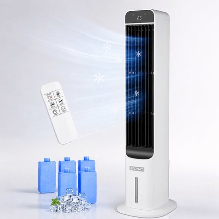 Econat EC5 5L Sulu Soğutucu, Kumandalı, 80W, 3 Hız Kademeli Hava Soğutucu
