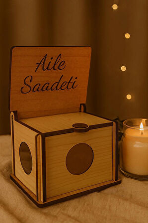 aile saadet kutusu ahşap,30 günlük sevgi cümleleri