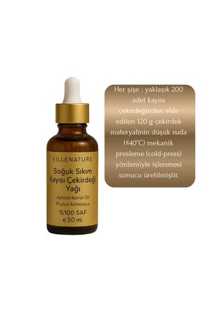 Soğuk Sıkım Kayısı Çekirdeği Yağı “Apricot Kernel Oil” Prunus Armeniaca 50 Ml