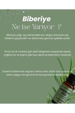 Biberiye Yağı "Rosemary Oil" Rosmarinus Officinalis %100 Saf ve Uçucu 20 ML