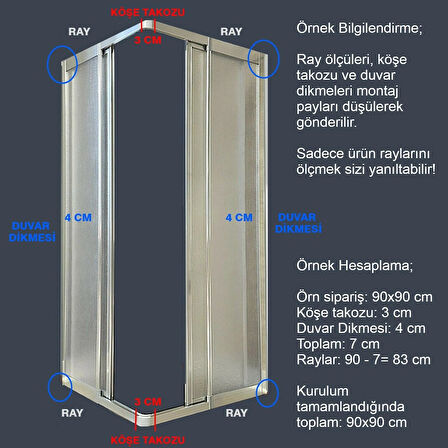 UBM Duşakabin Krom Kare Mika Camlı 100x100 (Teknesiz)
