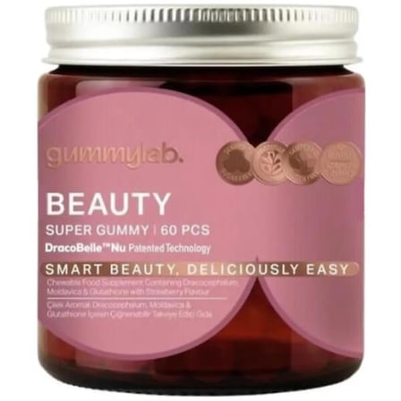Gummy Lab Beauty Çilek Aromalı 60 Gummies