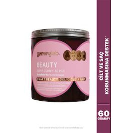 Gummy Lab Beauty Çilek Aromalı 60 Gummies