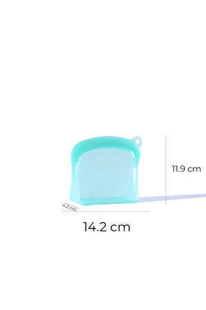 Sheer Hava Sızdırmaz Kilitli Silikon Saklama Torbası 300 ml | Yeşil