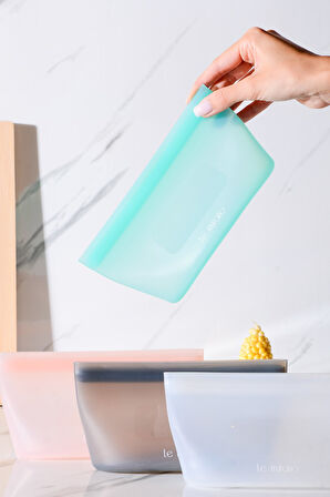 Mood Hava Sızdırmaz Kilitli Silikon Saklama Torbası 450 ml | Yeşil