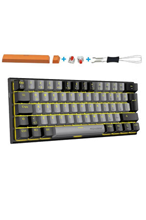 Mini T9 Türkçe Q Mekanik Klavye Red Switch Gamer Oyuncu Klavyesi