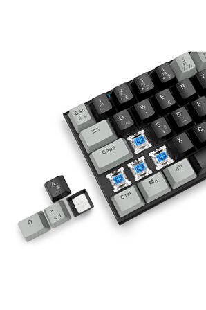 Mini T9 Mekanik Oyuncu Klavyesi Blue Switch Türkçe Mekanik Oyun Klavyesi