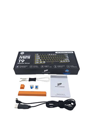 Mini T9 Mekanik Oyuncu Klavyesi Blue Switch Türkçe Mekanik Oyun Klavyesi