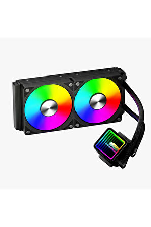 Argb TR240 Sıvı Soğutucu 2x12cm Fan Yüksek Performanslı Işlemci Soğutucusu Sıvı Soğutma (SİYAH)