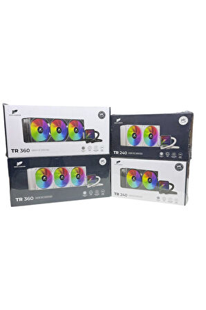TR240 ARGB Sıvı Soğutucu Dijital Derece Göstergeli İşlemci Soğutucu Fan (BEYAZ RENK)