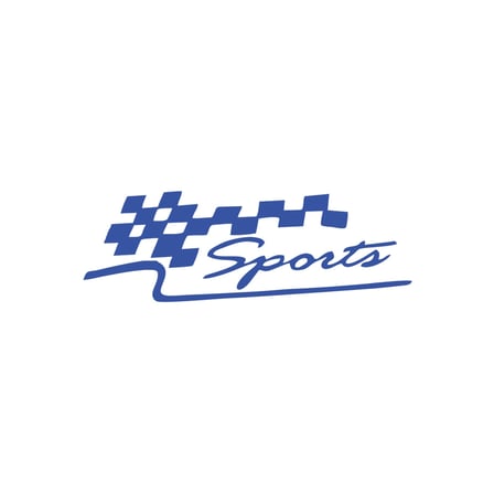Sports Sticker 17x17 Cm Mavi