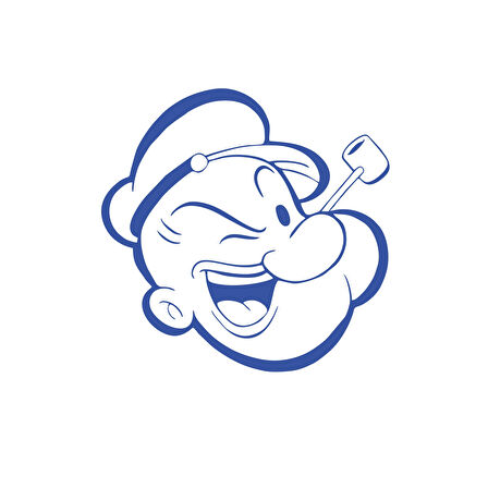 Temel Reis Araba Sticker 17x17 Cm Mavi