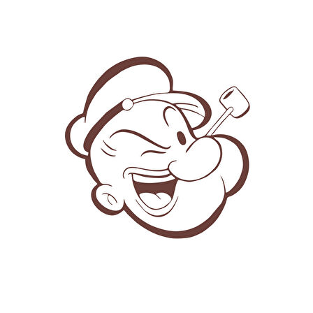 Temel Reis Araba Sticker 17x17 Cm Kahverengi